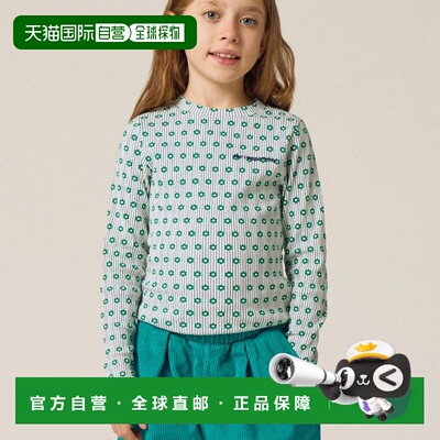 日本直邮The Campamento 2026AW Flowers and Stripes 女童针织长