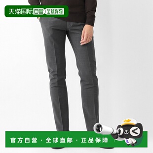 日本直邮BERWICH 男士无褶羊毛休闲裤 灰色 Morello Elax GT1442X