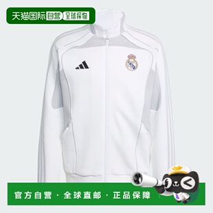 日本直邮阿迪达斯皇家马德里 UBP 双层针织运动上衣 白色/浅灰色