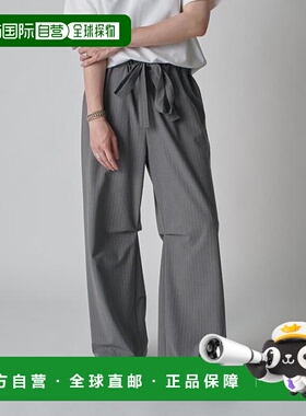 1h可退 日本直邮Lui's 条纹宽松休闲裤运动阔腿裤直筒裤