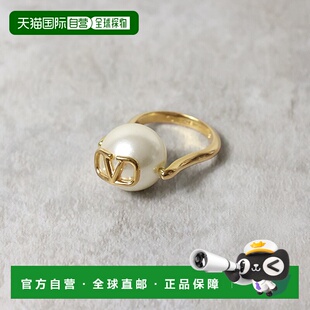 日本直邮VALENTINO Vlog Signature 金属珍珠戒指 戒指配饰 金属