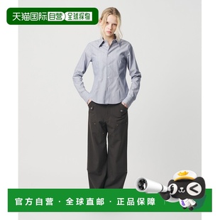 衬衫 1h可退 全棉条纹修身 女装 立体剪裁设 日本直邮ATTISESSION