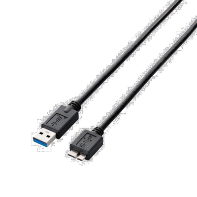 【日本直邮】宜丽客USBA to MicroB数据线1.5m黑色 USB3-AMB15BK