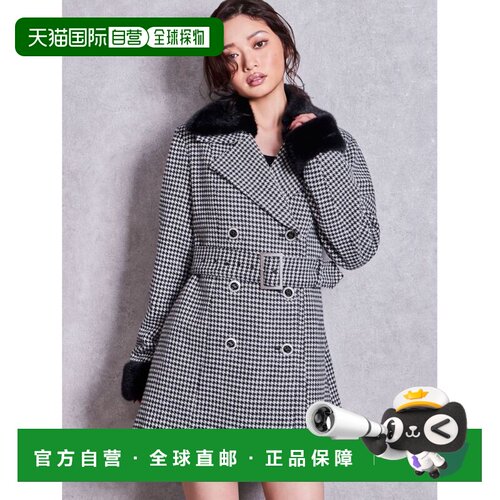 日本直邮GYDA 女装 仿毛皮中长款大衣配腰带 0726【付后1h可退】