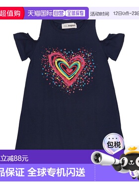 日本直邮Desigual 心形挖剪T恤连衣裙 [DE819EC21213] 连衣裙