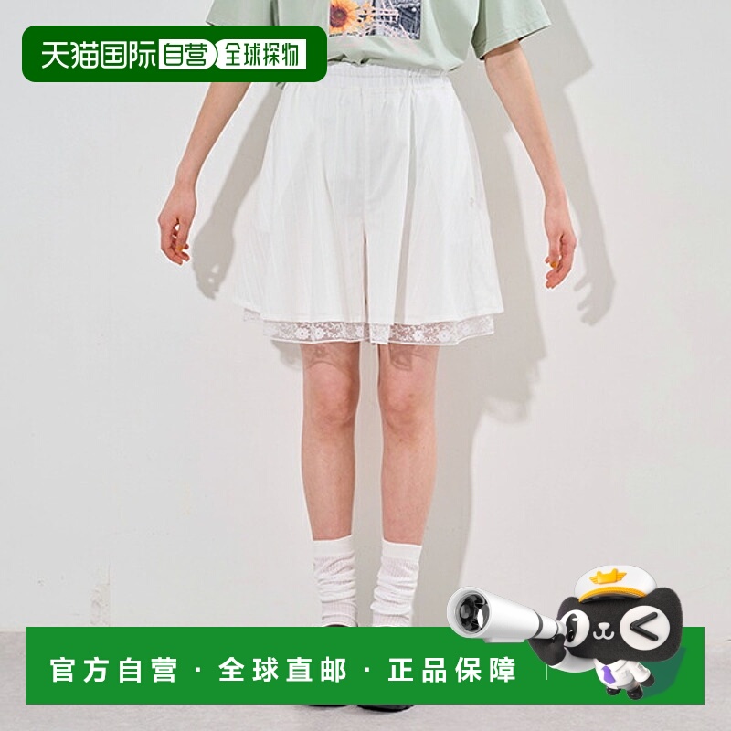 日本直邮Pom Ponette 青少年蕾丝下摆裤裙