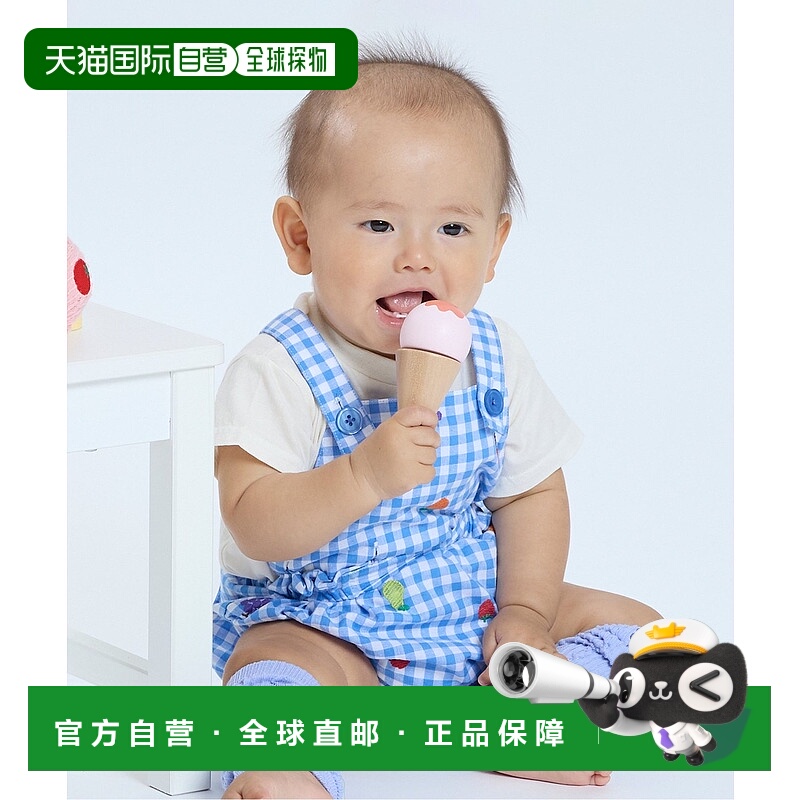 1h可退 日本直邮BIT'Z 儿童水果蔬菜刺绣格纹2WAY短裤 B239015