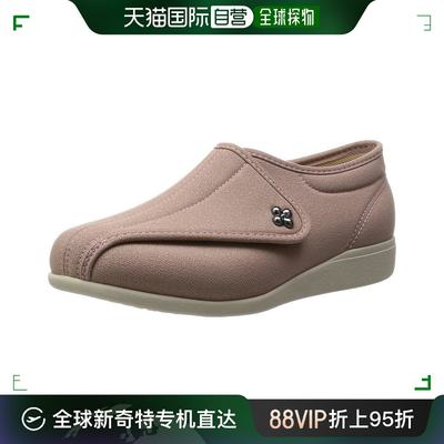 【日本直邮】Asahi朝日鞋业 中老年健步鞋 粉色弹力 L011  22cm