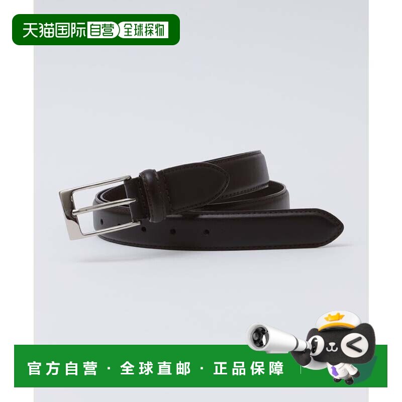 日本直邮SHIPS 光滑皮革腰带 棕色皮带