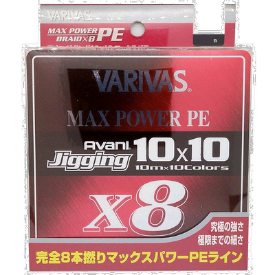 【日本直邮】Varivas瓦里瓦斯 PE鱼线 强力 400m 6号 85lb 8根 10