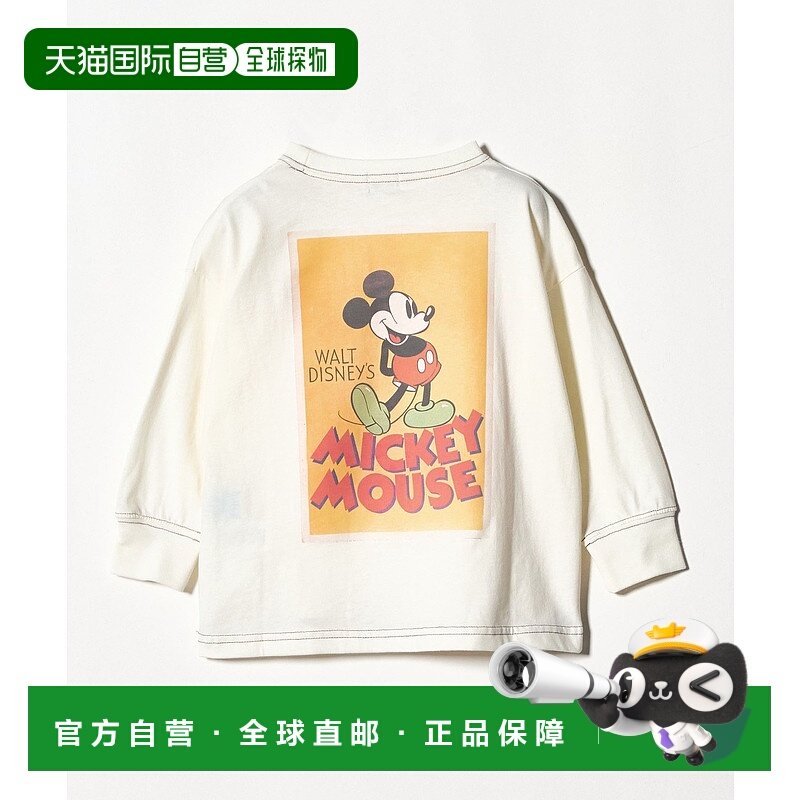 1h可退 日本直邮green label relaxing 儿童 联名迪士尼 长袖T恤