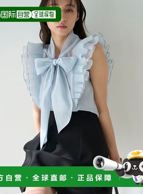 1h可退 日本直邮SNIDEL女士优雅蝴蝶结无袖衬衫上衣 SWFB254030