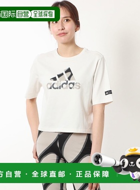 日本直邮adidas 女款 W MMK 图案 T恤（云白色）HR2995