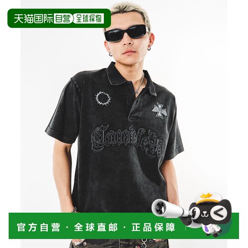 日本直邮SHORT ROUND 男女同款 渐变图案Polo衫 SH26SM06M0006