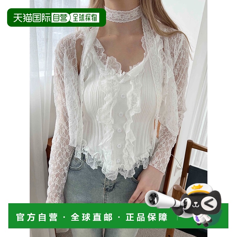 1h可退 日本直邮PHILLY 女装 蕾丝装饰修身背心 PWC25SS201吊带