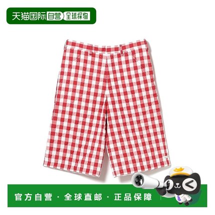 1h可退 日本直邮TSTS 男装 吉普林纹绗缝短裤 左侧印章印花设计