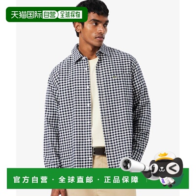 日本直邮LACOSTE 男女同款 格纹法兰绒衬衫 CH358【付后1h可退】