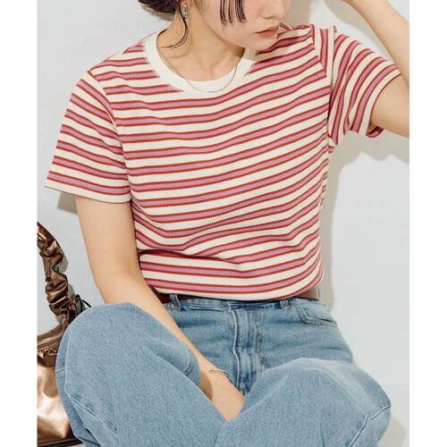 日本直邮FREAK'S STORE 女装 多色条纹短袖T恤 1323248901709
