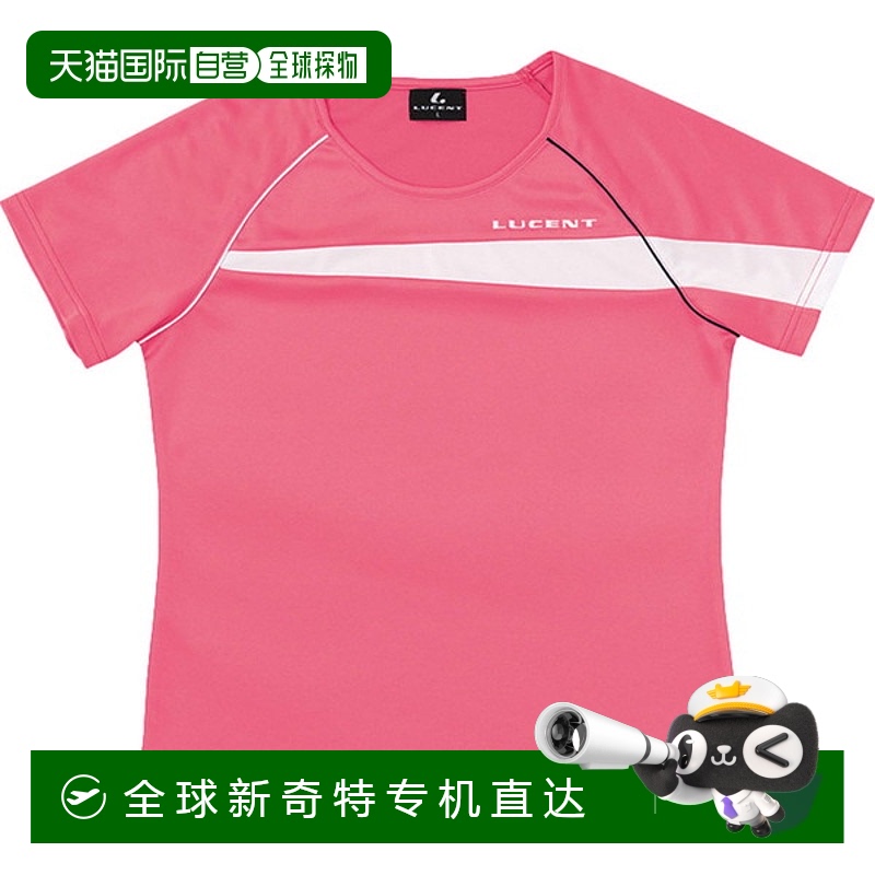日本直邮LUCENT 女士比赛衬衫无领粉色网球 XLH2311 女式短袖
