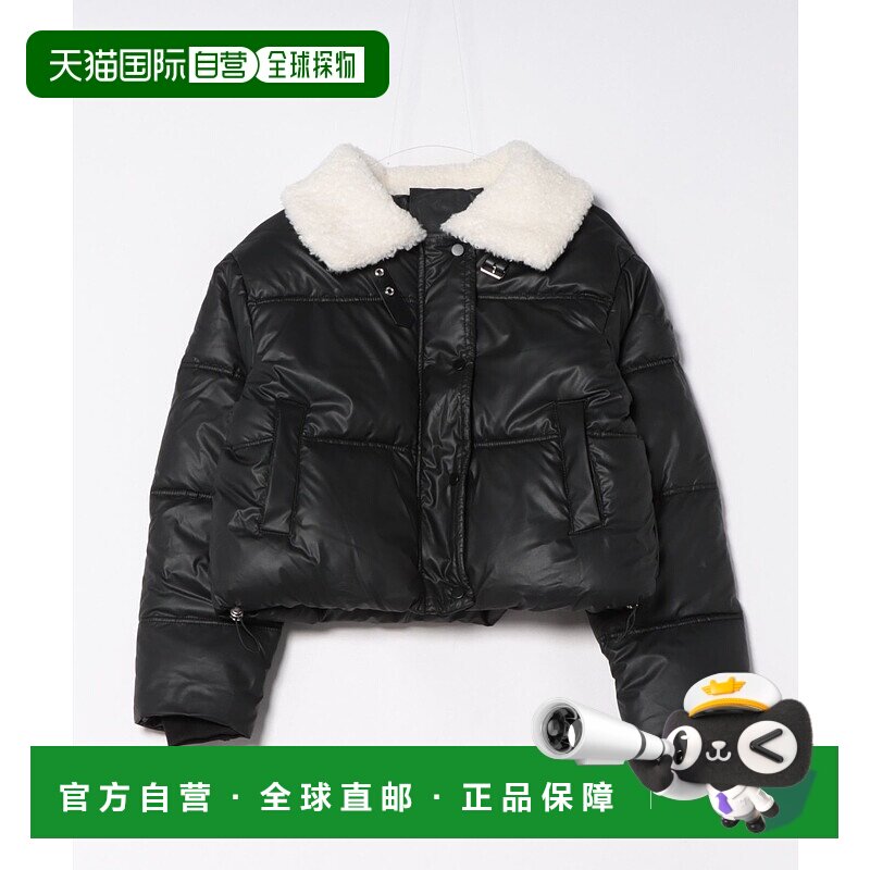 1h可退 日本直邮dispark 女装 仿皮短款外套 双色毛领设计  DI25W