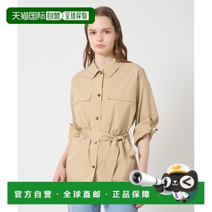 宽松版 女装 型衬衫 外套 可卷起配同色 1h可退 半袖 日本直邮ANAYI