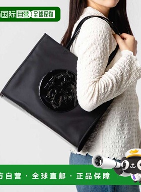 日本直邮Tory Burch Ella 漆皮尼龙小号手提包 (178708)带有品牌
