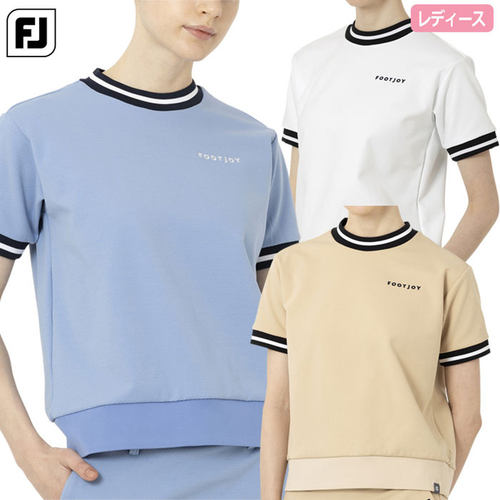 日本直邮FootJoy Line 罗纹短袖圆领卫衣 FJW-S25-M03 女士高尔夫