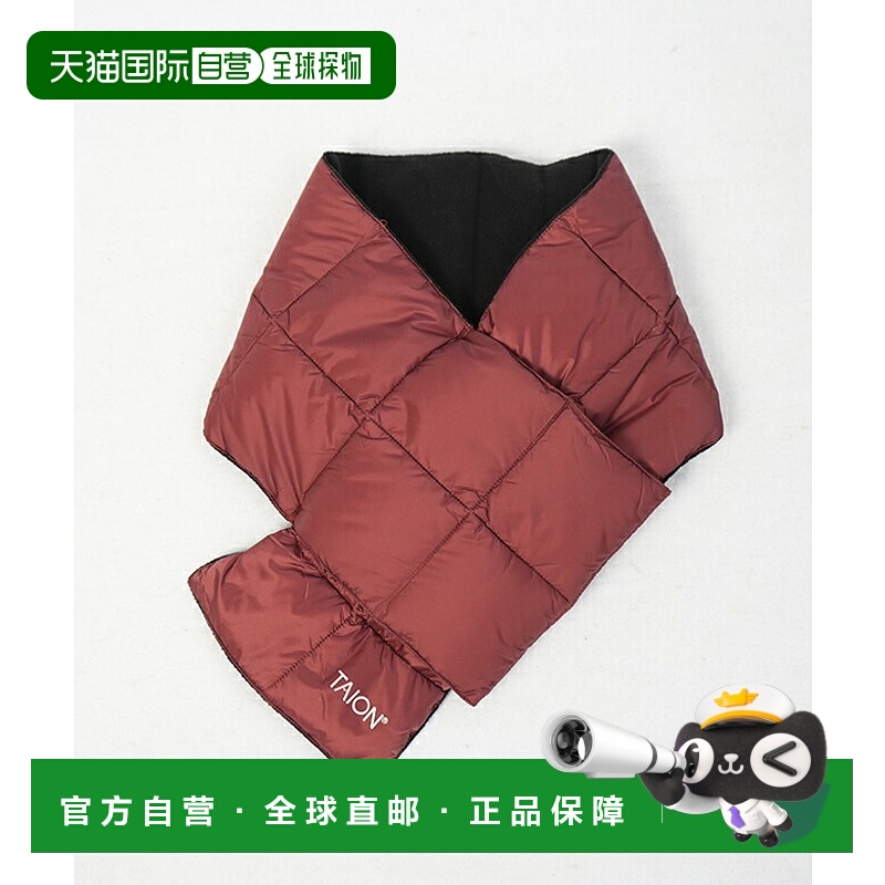 日本直邮TAION 羽绒围巾男女通用短款加厚95% 羽绒尼龙绗缝抓绒内
