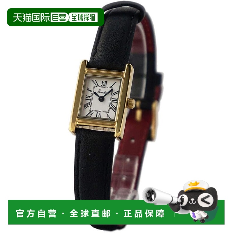 日本直邮GRANDEUR优雅复古方形表盘女士手表ESL071G1