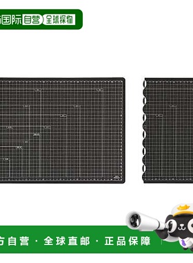 【日本直邮】仲林 折叠切割垫 两面・单面粘土板・A3/黑 CTMO-A3W-D