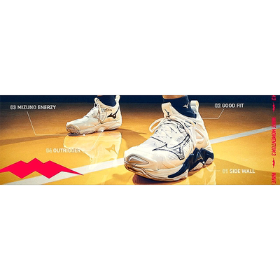 日本直邮2.5E 宽度美津浓男女款Wave Momentum 3 MID 排球鞋中帮