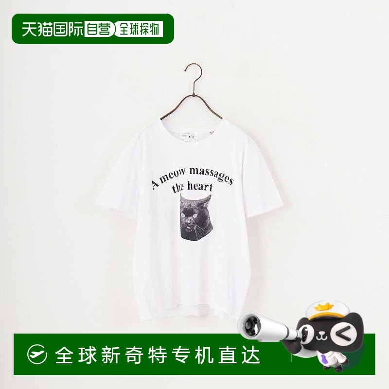 1h可退 日本直邮REGENCY WORKS 女士猫咪图案短袖T恤 02076-11