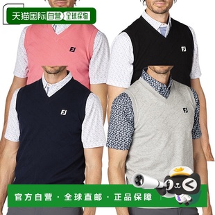 菱形花纹V领毛衣背心 男士 M11 高尔夫服 S25 日本直邮FootJoy