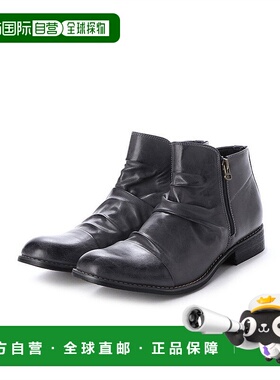 【日本直邮】Gino Zeeno男靴W侧拉链Chukka短靴垂坠靴拉链鞋男鞋