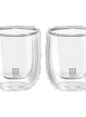【日本直邮】Zwilling双立人 双层构造隔热玻璃杯240ml 2个 39500