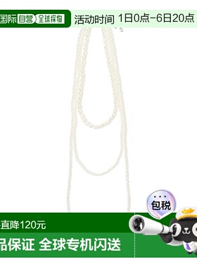 1h可退 日本直邮BEAMS HEART 女士 多层仿珍珠三连项链 可调节3WA