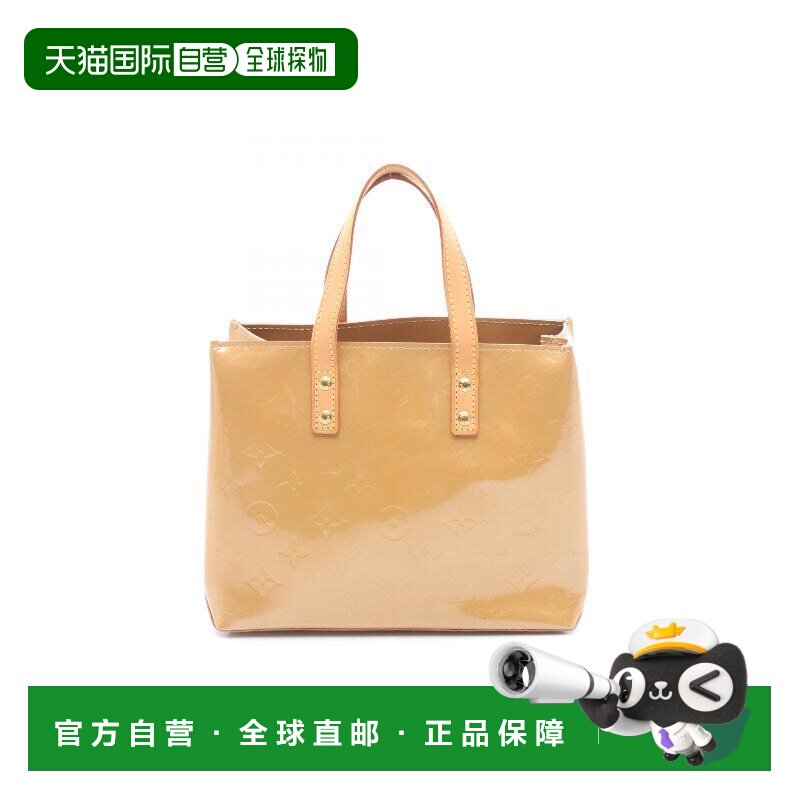 日本直邮中古LV路易威登女包B级9新handbag手提包漆皮手提包浅褐