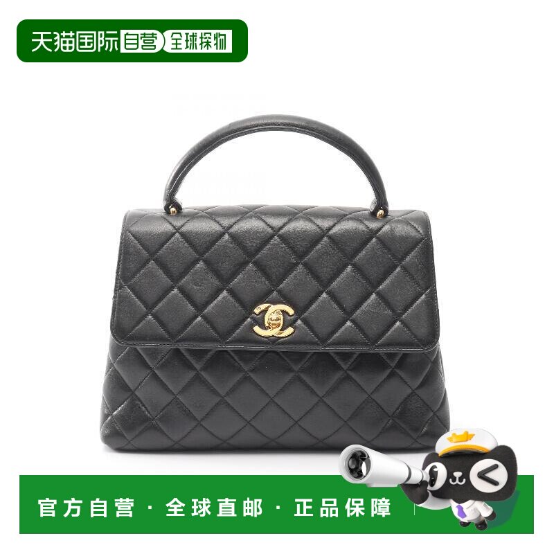 日本直邮中古Chanel香奈儿女包B级9新Handle Bag手提袋羊皮手提包