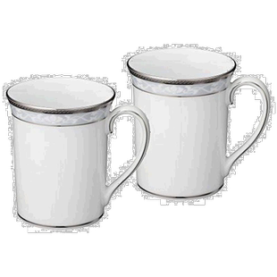 【日本直邮】Noritake则武 马克杯 对杯 310cc 汉普郡白金 2个 好