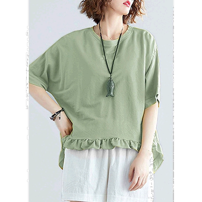 【日本直邮】Doux Belle 夏季新款 Frill Cut-and-Sew 女式短袖 F