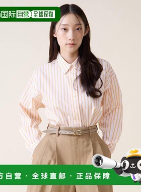 1h可退 日本直邮tiara 女装 珍珠袖扣纯棉衬衫 A0161FB251