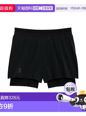 日潮跑腿ON昂跑 女士 3 Performance 2/1 短裤 Black XS 1wf1012