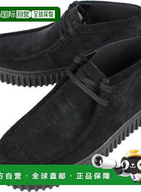 日本直邮Clarks Torhill Hi 黑色绒面革 26173664