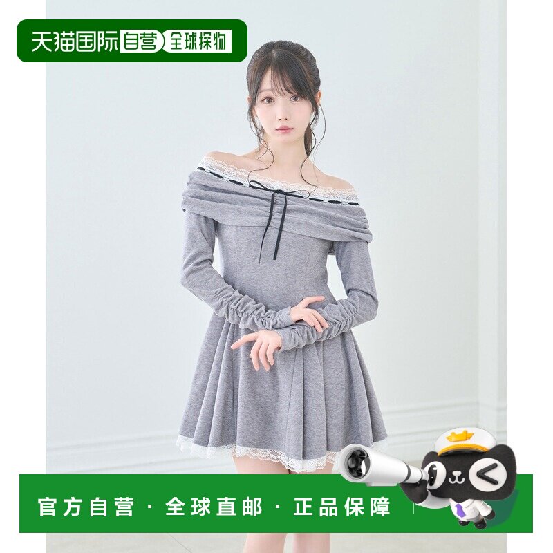 日本直邮Rose Muse女装露肩蕾丝迷你连衣裙 RM261OP0205