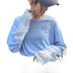 1h可退 日本直邮CIAOPANIC TYPY 袖子切换透明混搭T恤高档时尚百