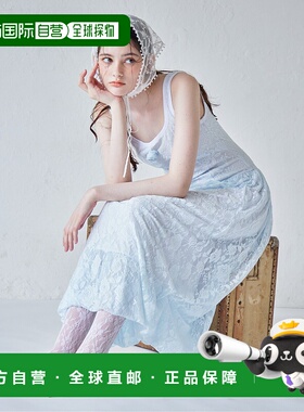 1h可退 日本直邮etre loin 女士低腰玫瑰花蕾丝连衣裙 125026