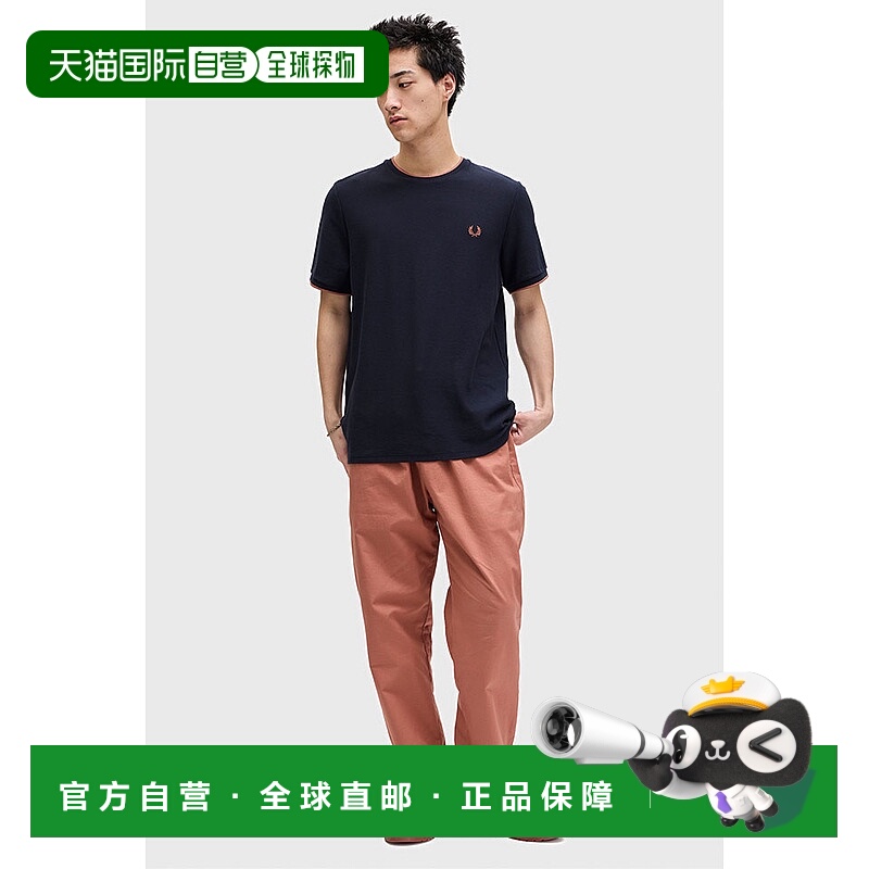 日本直邮FRED PERRY 绉布珠地网眼T恤 [M8585-795 SS25Q2] 绉布珠