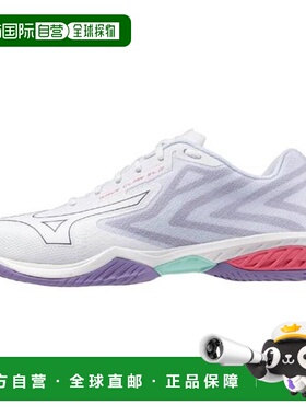 日本直邮 Mizuno 波峰 EL2 FIT 羽毛球套装 白色×紫色×粉色