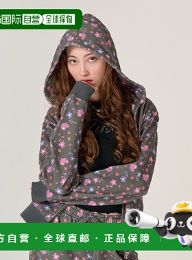 1h可退 日本直邮TINA：JOJUN 女装原创满印蝴蝶花卉连帽衫 tnj531