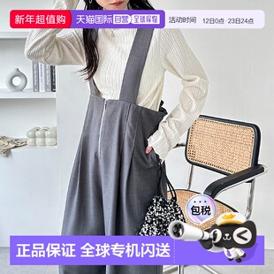 日本直邮GeeRA 前拉链高腰连身裙背带裤裤 R04609EW14209